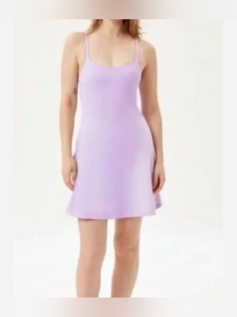 Girlfriend collective Juliet lilac athleisure mini dress